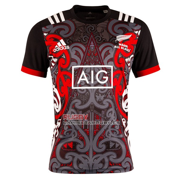 Camiseta Nueva Zelandia Maori All Blacks Rugby 2019 Entrenamient